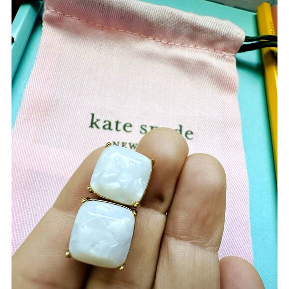 NEW Kate Spade Opal Square Stud Earrings - Picture 3 of 6
